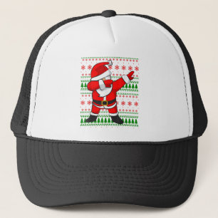 Dabbing Santa Claus Ugly Sweater Christmas Trucker Hat