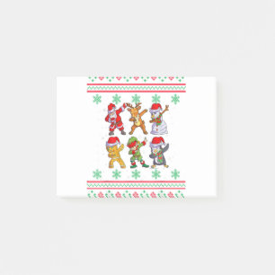 Dabbing Santa Elf Friends Christmas Boys Girls Men Post-it Notes