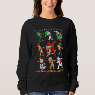 Dabbing Santa Elf Friends Christmas Boys Girls Men Sweatshirt