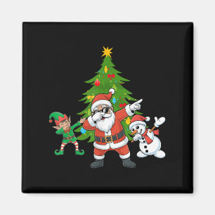 Dabbing Santa Elf Friends Christmas Boys Girls Xma Magnet