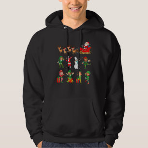 Dabbing Santa Elf Friends Christmas Boys Men Xmas Hoodie