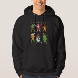 Dabbing Santa Elf Friends Christmas Boys Men Xmas Hoodie