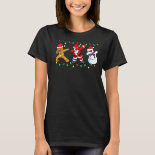 Dabbing Santa Elf Friends Christmas Boys Men  Xmas T-Shirt
