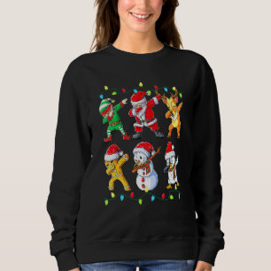 Dabbing Santa Elf Friends Christmas Kids Boys Men Sweatshirt