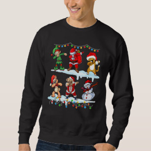 Dabbing Santa Elf Friends Christmas Kids Boys Men Sweatshirt