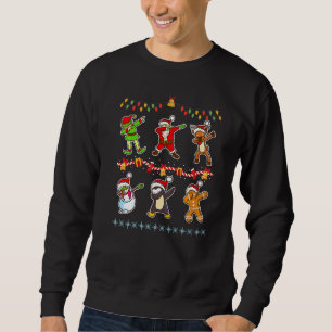Dabbing Santa Elf Friends Christmas Kids Boys Men  Sweatshirt