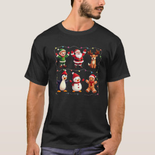 Dabbing Santa Elf Friends Christmas Squad Pajama P T-Shirt