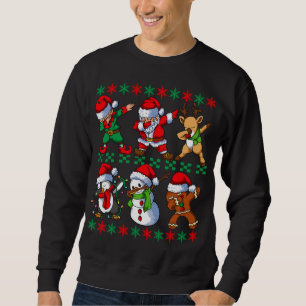 Dabbing Santa Elf Friends Christmas Sweatshirt