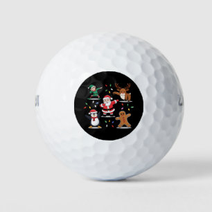 Dabbing Santa Elf Friends Christmas Xmas Dab Golf Balls