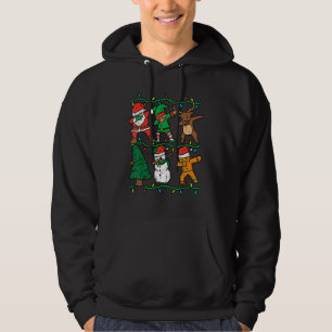 Dabbing Santa Elf Reindeer Dab Xmas PJs Christmas Hoodie