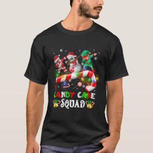 Dabbing Santa Elf Snowman Candy Cane Christmas T-Shirt