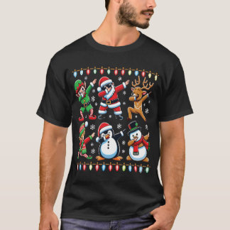 Dabbing Santa & Elf Squad – Fun Christmas Gift T-Shirt