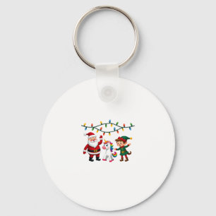 Dabbing Santa Elf Unicorn Christmas Kids Boys Men  Key Ring