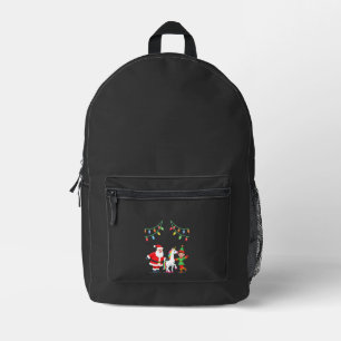 Dabbing Santa Elf Unicorn Christmas Kids Boys Men Printed Backpack