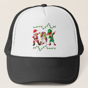 Dabbing Santa Elf Unicorn Christmas Kids Boys Men Trucker Hat