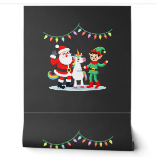 Dabbing Santa Elf Unicorn Christmas Kids Boys Men  Wallpaper