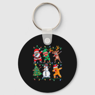 Dabbing Santa Elf Xmas Pjs Christmas Men Girl Yout Key Ring