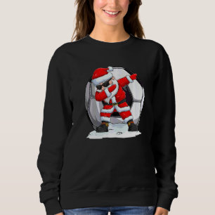 Dabbing Santa For Boys Girls Christmas Soccer Dab Sweatshirt