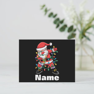 Dabbing Santa Funny Personalised Christmas Gift Holiday Postcard