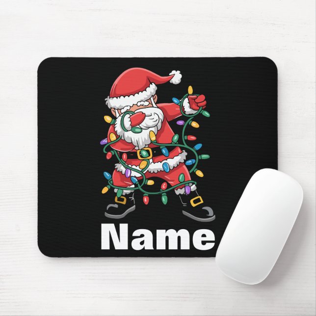 Dabbing Santa Funny Personalised Christmas Gift Mouse Pad (With Mouse)
