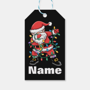Dabbing Santa Funny Personalised Christmas Gift Tags