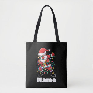Dabbing Santa Funny Personalised Christmas Gift Tote Bag