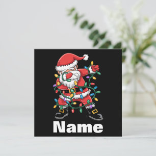 Dabbing Santa Funny Personalized Christmas Gift Holiday Card