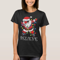 Dabbing Santa In Sunglasses Believe Christmas Tree