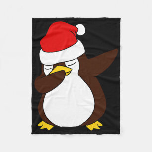 Dabbing Santa Penguin Xmas For Girls And For Boys Fleece Blanket