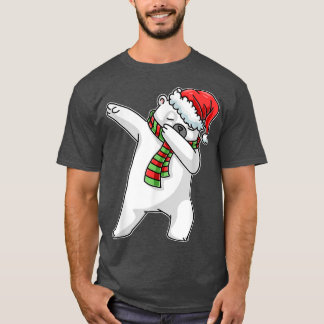 Dabbing Santa Polar Bear Christmas Funny Xmas Dab  T-Shirt