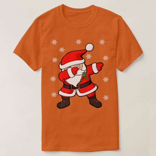 Dabbing Santa Santa Claus Funny Christmas Premium  T-Shirt (Design Front)