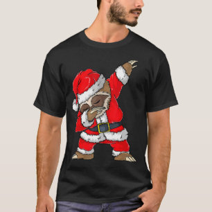 Dabbing Santa Sloth Merry Slothmas Christmas Kids  T-Shirt
