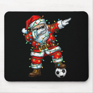 Dabbing Santa Soccer Christmas Pajamas Boys Kids M Mouse Pad