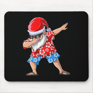 Dabbing Santa T Shirt Hawaiian Claus Christmas Dab Mouse Pad