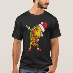 Dabbing Santa Taco Christmas With Family Party T-Shirt