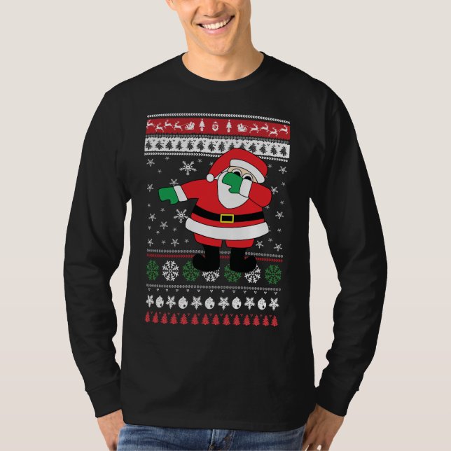 Dabbing Santa Ugly Christmas Sweater (Front)