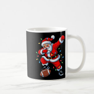 Dabbing Santa Xmas Lights Football Christmas Boys  Coffee Mug