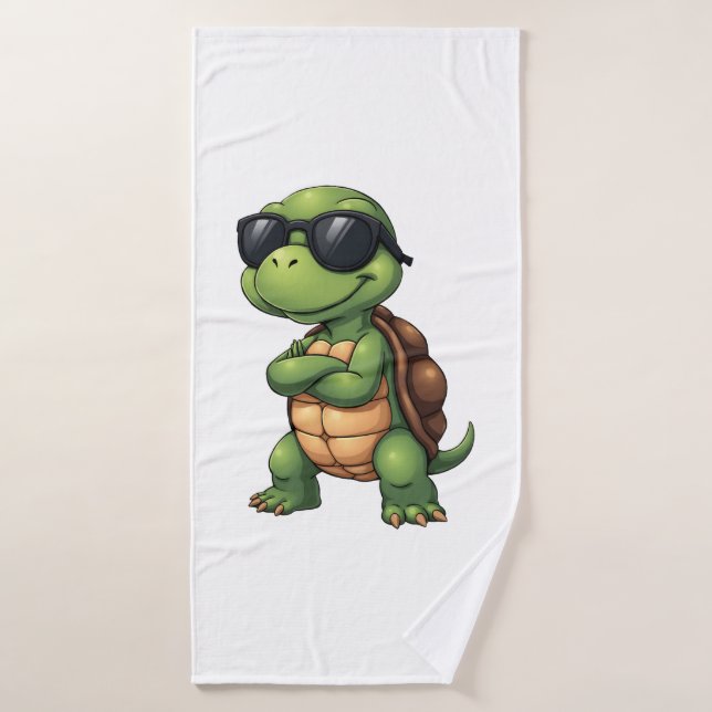 Dabbing Sea Turtle Animal Lover Save The Turtles ( Bath Towel (Bath Towel)