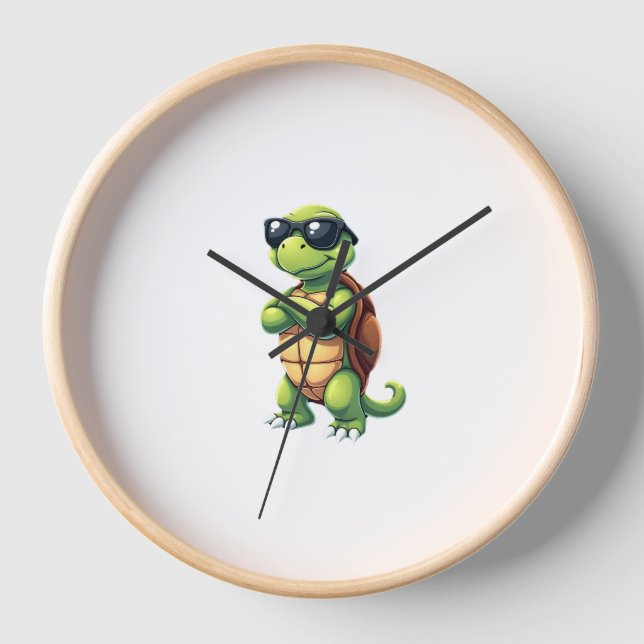 Dabbing Sea Turtle Animal Lover Save The Turtles ( Clock (Front)