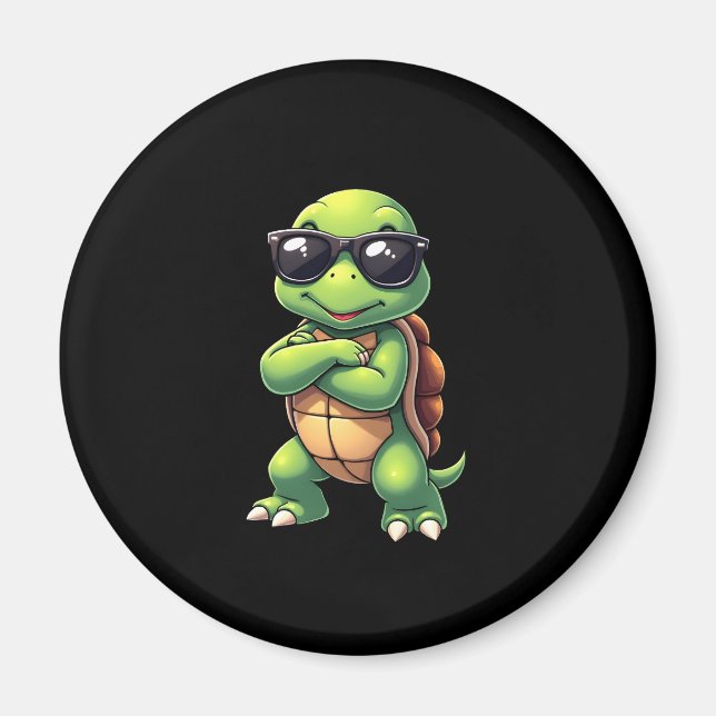 Dabbing Sea Turtle Animal Lover Save The Turtles ( Magnet (Front)