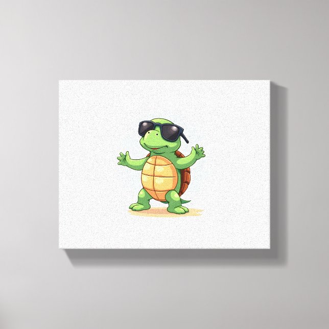 Dabbing Sea Turtle Animal Lover Save The Turtles T Canvas Print (Front)