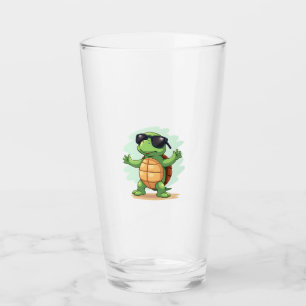 Dabbing Sea Turtle Animal Lover Save The Turtles T Glass