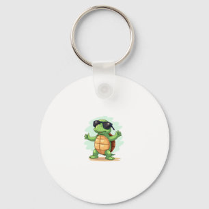 Dabbing Sea Turtle Animal Lover Save The Turtles T Key Ring