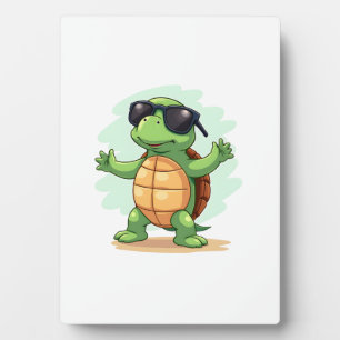 Dabbing Sea Turtle Animal Lover Save The Turtles T Plaque