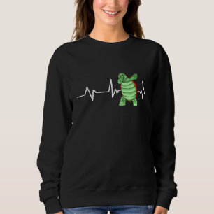 Dabbing Sea Turtle Heartbeat Sea Turtle Gift Sea T Sweatshirt