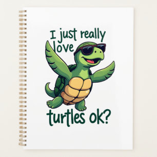 Dabbing Sea Turtle I Just Really Love Turtles Ok_ Planner
