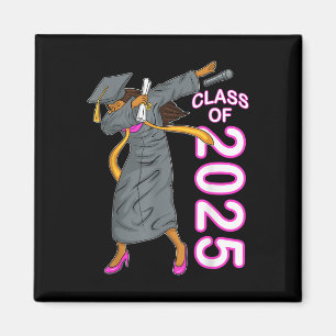 Dabbing Senior Cl Of 2025 Graduation Gift Black Wo Magnet