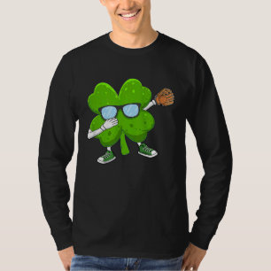 Dabbing Shamrock cricket St Patricks Day Men Women T-Shirt