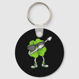 Dabbing Shamrock St Patrick's Day Funny Irish Boys Key Ring