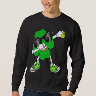 Dabbing Shamrock & Tennis Ball Saint Patrick's Day Sweatshirt